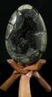 Septarian Dragon Egg Geode With Removable Section #33722-1